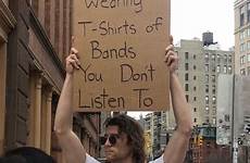 dude signs bands boredpanda picdump protesting relevance intended protest testspiel radical randoms