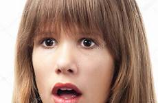 teenage beautiful surprised girl face look portrait her depositphotos stock
