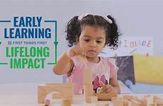 early learning lifelong impact promoting message first things blocks playing little girl