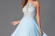 dress prom blue long halter lace evening light summer chiffon designer sky robe ball yule backless style top soiree hermione