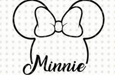 minnie mouse outline clipart svg head vector mickey drawing disney etsy cricut teepublic clip drawings template awesome check transparent visit
