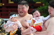 sumo festival naki babies wrestlers cry make