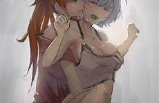 asuka evangelion rei langley ayanami yuri souryuu pouncing