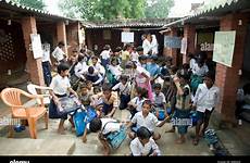 school indian village rural children india gathering stock room class pradesh uttar varanasi photography alamy september