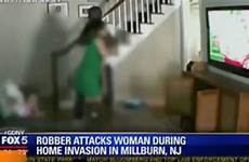 invasion woman brutal camera caught attacked violent attack during daughter being front her footage