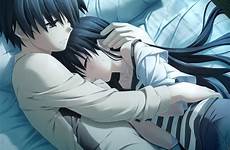 anime couples cute couple sleeping cuddling romantic bed girl hugging boy character night friend manga heart photobucket will life cuddle