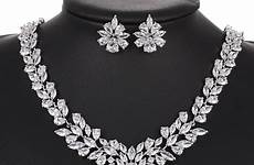 jewelry wedding bridal sets necklace high zirconia cubic quality luxury earrings bride crystal accessories creative