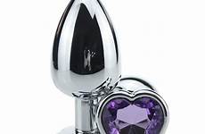 plug butt anal size steel large sex jeweled toys adult stainless heart inserted 4cm shaped beads men shape women woman
