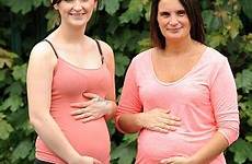 pregnant daughter same mother together family both time biggest her expecting radford fat just too britain