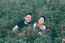chinese couple honeymoon fun