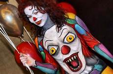 clown pennywise bodypainting clowns facepainting