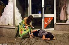 streets britain drinking british binge drunken cardiff rolls weekend through young people laughing stock turned her street sunny bulgaria strikes