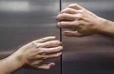 trapped lift people elevator woman stuck open forced straight forgot after she