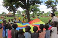 play may parachute nursery class children playground ugandan build school globalgiving