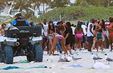 spring break beach miami students police drunk beaches college wild intoxicating flooding south cops girls party ensure brought revelers beverages