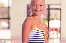 nice young girl swimsuit stylish wearing swimming dreamstime pool stock preview