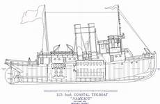 tugboat plans coastal steam shearwater boats scale