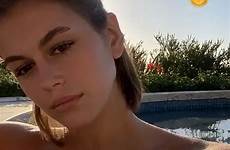 kaia gerber her she physique debuts lean italia flashes toned vogue cover spent sunshine enjoying comes pool friday parts after