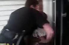 man porch police his officer
