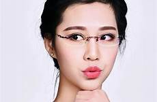 women rimless glasses reading frameless eyeglasses frames