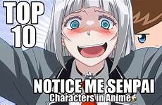senpai notice anime characters top