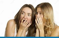 screaming two women terrified young stock attractive photography isolated background