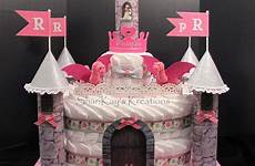 diaper castle cakes princess baby shower cake prince diapers nappy unique custom gifts etsy torte centerpiece choose board