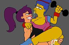 futa futanari marge cheating futurama leela