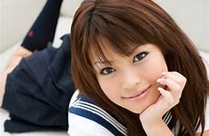 gravure idol ryo japanese kanesaki sexy girl uniform school fashion sofa shoot part jav hot