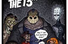 13th friday horror halloween slasher cartoon