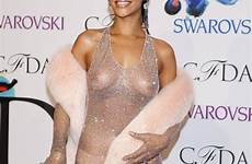 rihanna awards cfda fashion naked dress council designers america york gala met scandalous through june icon hot sheer style show