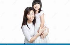 daughter mother asian chinese family portrait stock japanese preview smiling