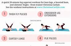 superset glute butt carlyle exercise lean weight routines christinacarlyle