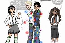 drarry pansy hermione draco comics ships malfoy pansies