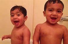 twins bath time