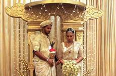 sri lanka wedding traditional costumes local bride denish credit groom style