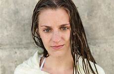 wet hair woman young portrait