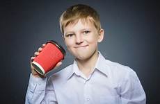 boy coffee drink isolated gray cup background red preview