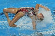 olympic swimmers synchronized competitions simoneau holzner gymnastics rhythmic formerly along