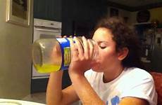 juice pickle drinking girl