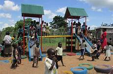 children playground school ugandan large play structure may build happy globalgiving thank ve many made