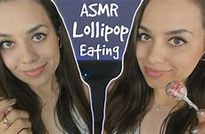 asmr licking twin candy lollipop eating