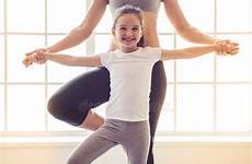 yoga mother daughter doing position girl health preview