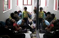 hotel inside room migrants kos countries children small eu migrant crowded greece italy isis fleeing hundreds bedding holiday britain their