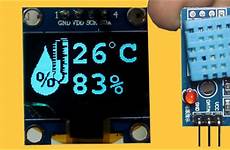 sensor humidity temperature arduino dht11 make oled using connect board