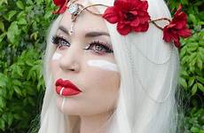 makeup elven warrior elf princess halloween maquillaje crown etsy hair fantasy cosplay red instagram para closeup remembered before make face