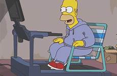gif exercise simpsons homer giphy animated gifs simpson lazy gym loop funny go workout training working diet fitness tv work