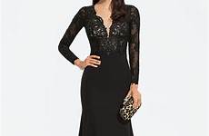 dresses prom mermaid sweep stretch sequins trumpet crepe neck lace train jjshouse