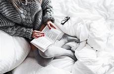 reading bed woman relaxed picjumbo