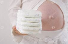 diapers pregnancy pregnant stock woman belly her holding hand background dreamstime